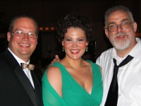 Brian Howard, Lisa Howard & William Finn at the 2005 Tony Awards party